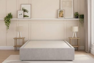 Sloomy Divan Base Silver Plush 4 Drawers | Size: Small Double