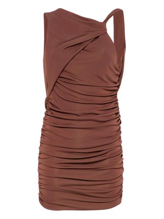 Andamane Venere mini dress - women - Polyester/Polyester/Elastane - 42 - Brown