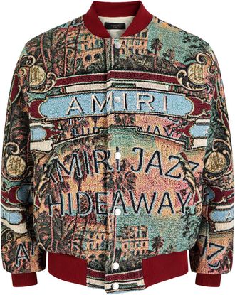 Amiri Jazz Hideaway Jacquard Cotton Bomber Jacket - Multicoloured 1 - S