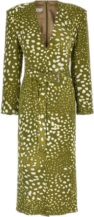 Dries Van Noten Midi Dresses, female, Green, M, Dohana Dress