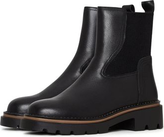 Cesare Gaspari Chunky Platform Enkellaarsjes - Dames - Chelseaboots - Zwart - 39 EU - Leer - Schoenen