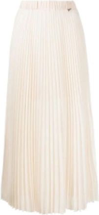 Patrizia Pepe Geplooide Midi Rok - Dames - Midirokken - Wit - S - Rokken