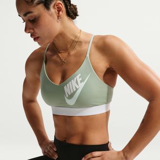Nike Womens Indy Light-Support Sports Bra in Green | IM9922-006