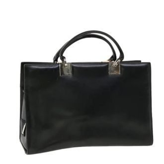 Ferragamo Pre-owned Handbags, female, Black, Size: ONE SIZE Pre-owned Leather Handbag