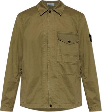 Stone Island Pocket Shirt - Heren - Casual Overhemden - Groen - S - Katoen - Overhemden