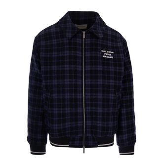 Dr&ocirc;le de Monsieur Ruit Flanellen Jas Met Slogan - Heren - Bomber jackets - Veelkleurig - L - Jassen