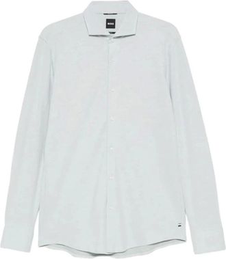 HUGO BOSS Overhemden, Heren, Wit, XL, Katoen, Lange Mouwen Button-Down Shirt