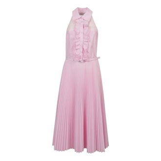 Ermanno Scervino Midi Dresses, female, Pink, Size: M Sleeveless Shirt-Style Midi Dress