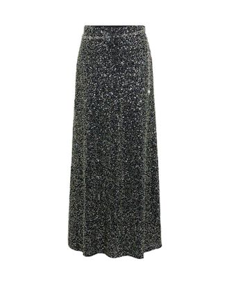 Paco Rabanne Flowing Maxi Skirt With Intricate Appliques