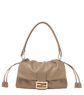 Fendi Beige Baguette Soft Medium Shoulder Bag