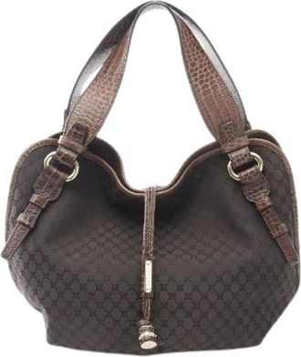 Celine Pre-owned Bittersweet Macadam Leren Handtas - Dames - Vintage Schoudertas - Bruin - ONE Size - Leer - Vintage