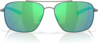Costa Canaveral 59mm Polarized Mirrored Phantos Sunglasses in Gunmetal /Green Mirror 580G at Nordstrom