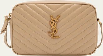 Saint Laurent Lou Medium YSL Camera Bag with Pocket in Quilted Leather