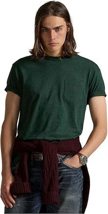 Polo Ralph Lauren Classic Fit Jersey Pocket T-Shirt Mens Clothing Scotch Pine Heather : 2XL, Cotton