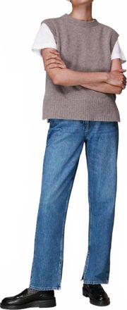 Whistles Authentic Side Split Jean In Denim