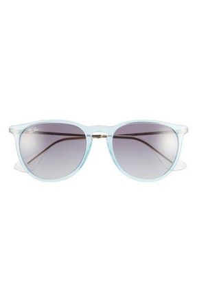 Ray-Ban Erika 54mm Gradient Round Sunglasses in Matte Blue at Nordstrom Rack