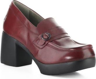 FLY London Filk Platform Pump in 001 Burgundy at Nordstrom, Size 37