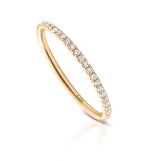 MAX + STONE 14k Solid Gold Petite Lab Grown Diamond Eternity Band