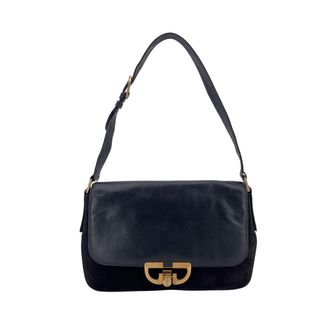 Gucci Pre-owned Womens Vintage Suede Shoulder Bag - Blue - One Size