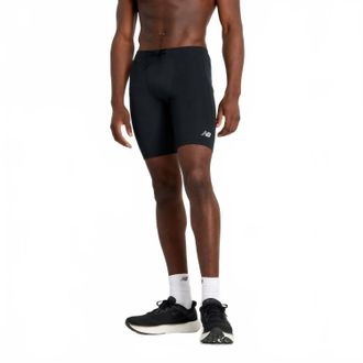 New Balance Sleek Pocket Half Tight 9 In Black