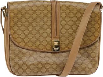 Celine Vintage Macadam Canvas Beige Canvas Backpack Bag (Pre-Owned)