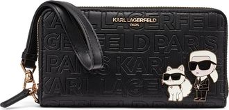 Karl Lagerfeld Meribel Wallet in Black/gold at Nordstrom