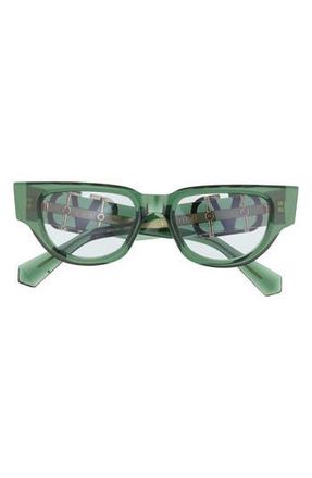Valentino 51mm Gradient Polarized Cat Eye Sunglasses in Green Green Grey at Nordstrom Rack