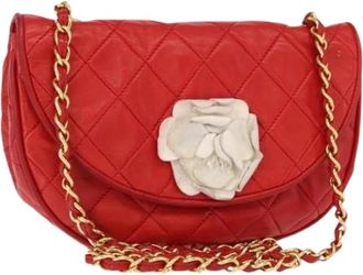 Chanel Pre-owned Vintage Cross Body Bag - Dames - Vintage Schoudertas - Rood - ONE Size - Leer - Vintage