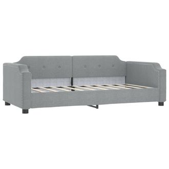 vidaXL Sof&aacute; Cama De Tela Gris Claro 100x190 Cm Vidaxl