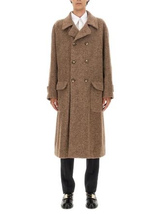 Dolce & Gabbana Brown Regular Wool Coat