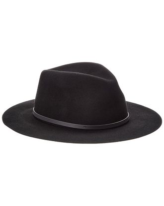 Rag & Bone City Felt Leather-Trim Wool Fedora
