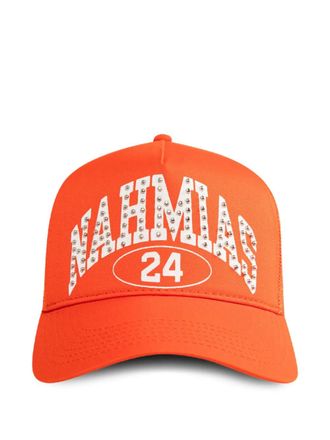 Nahmias Marquee studded trucker hat - men - Cotton/Nylon - One Size - Orange