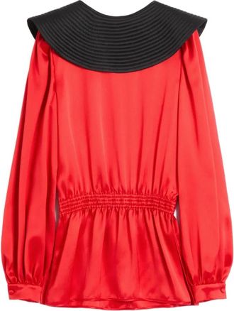 Valentino Garavani Double satijnen top - Oranje
