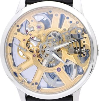 Maurice Lacroix Pre-owned Maurice Lacroix Masterpiece Hand Wind Gold Dial Ladies Watch MP7228