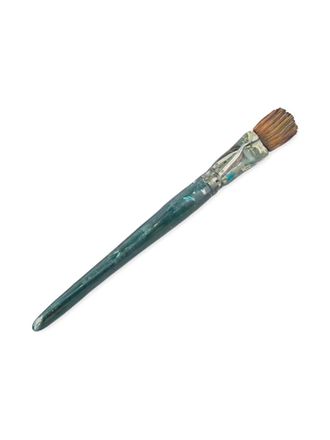 Moschino brush-motif brooch - Green