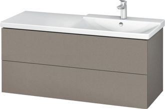 Duravit Duravit L-cube M&oacute;dulo Mural 1220mm De Ancho, Profundidad 481, 2 Cajones, Apto Para P3 Comfort Art&iacute;culo 233412, Lavabo A La Derecha, Color: Terra Mate 