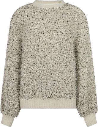 Silvian Heach Giustin Ronde Hals Trui - Dames - Ronde hals truien - Beige - M - Katoen - Truien & Vesten