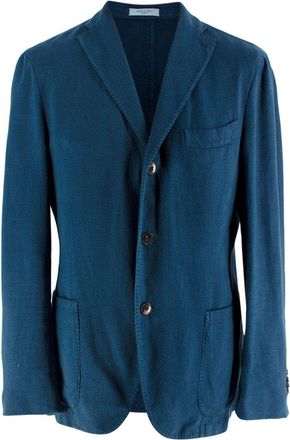 Boglioli Blue Textured Jacket / Blazer Size S