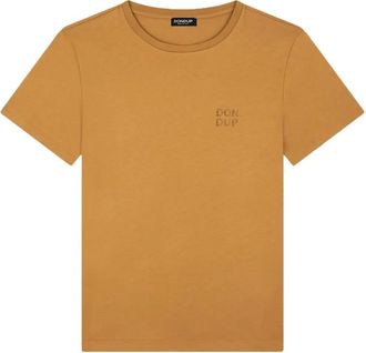 Dondup logo-print T-shirt - men - Cotton - L - Brown