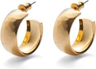 LADY GREY Hammered Hoop Earrings in Gold at Nordstrom