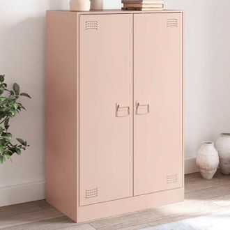 vidaXL Credenza Rosa 67x39x107 cm in Acciaio - Vidaxl