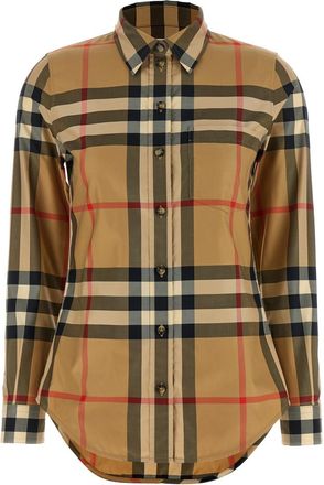 Burberry Beige Slim Checks Shirt