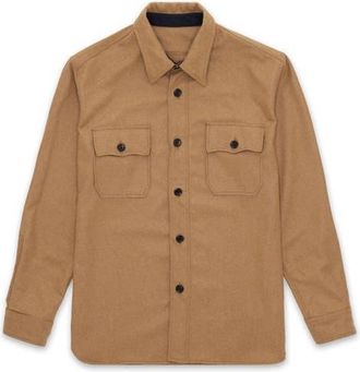 Fortela CPO 2.0 Military Overshirt in Camel at Nordstrom, Size Xx-Large Eu