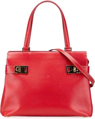 Ferragamo Borsa a tracolla Nencia in pelle 2000-2025 - Rosso