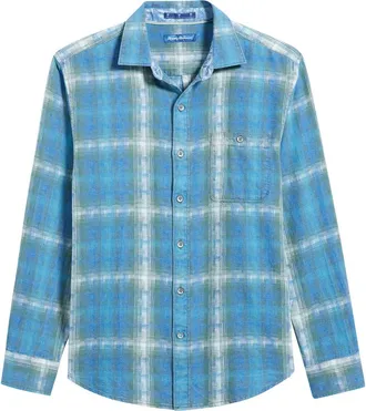 Tommy Bahama Palo Alto Plaid Cotton Button-Up Shirt in Soapstone at Nordstrom, Size Xxx-Large