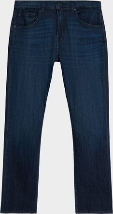 7 For All Mankind Mens The Straight Faded Denim Jeans