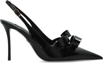 Dolce & Gabbana Patent Leder Slingback Pumps - Dames - Pumps - Zwart - 38 1/2 EU - Leer - Schoenen