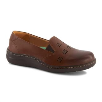 Andrea Womens Exclusive Comfort Leather Flat Shoes In Brown