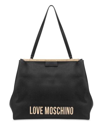 Love Moschino Schoudertas met logo - Zwart