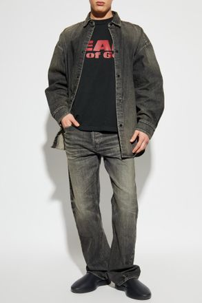 Fear of God Denim Jacket, Mens, Grey